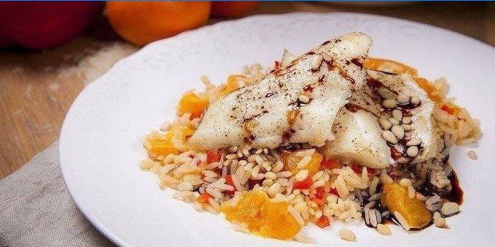 Sandre au riz garni