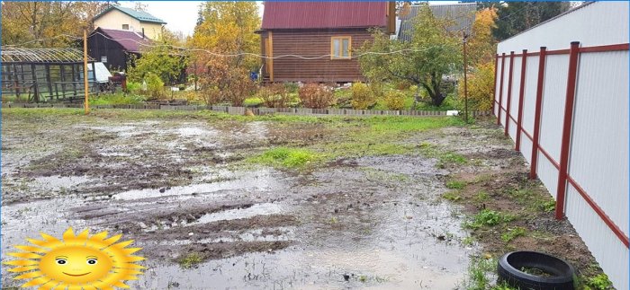 Inondation du site due aux pluies