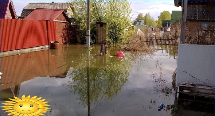 Forte inondation du site