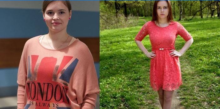 Polina Grents avant et après avoir perdu du poids