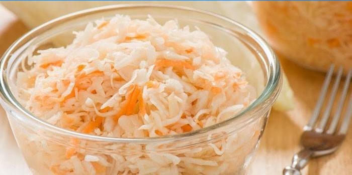 Choucroute aux carottes dans un bol