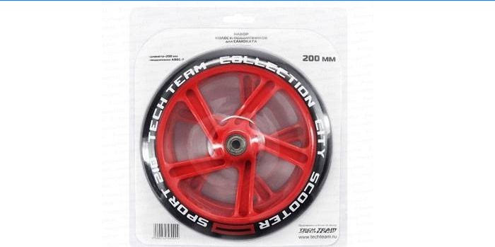 Avec roulement Tech Team rouge 125