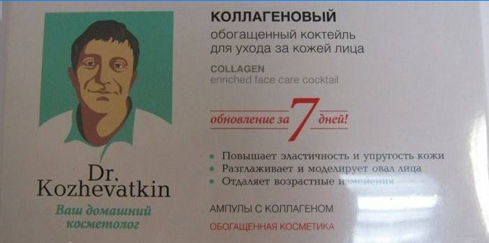 Cocktail enrichi pour les soins de la peau du visage par le Dr Kozhevatkin