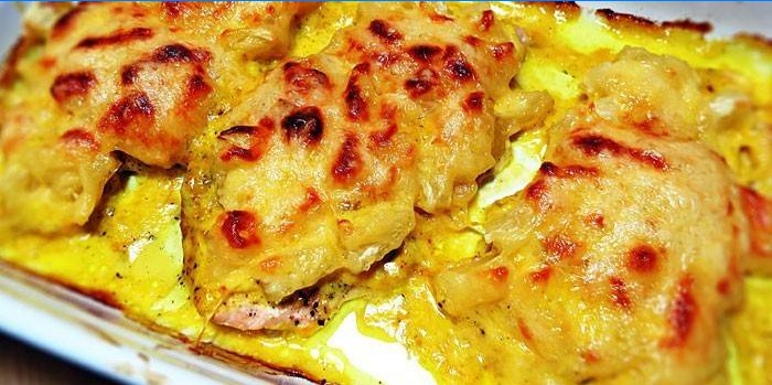 Poitrines de poulet au four au fromage d'ananas