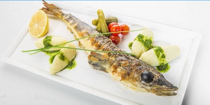 Poisson glacé au four entier