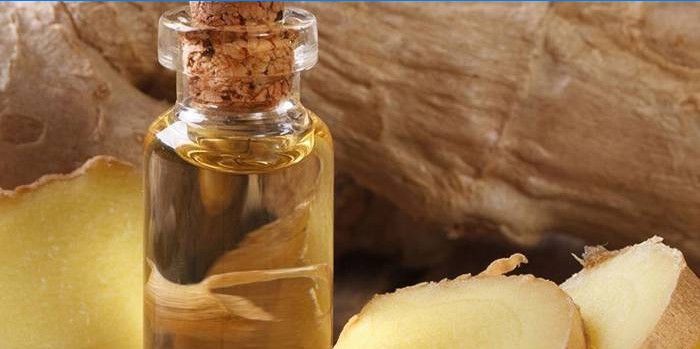 Huile de racine et de bouteille de gingembre