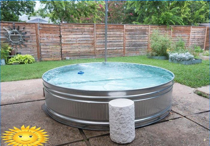 corrugated iron swimming pool