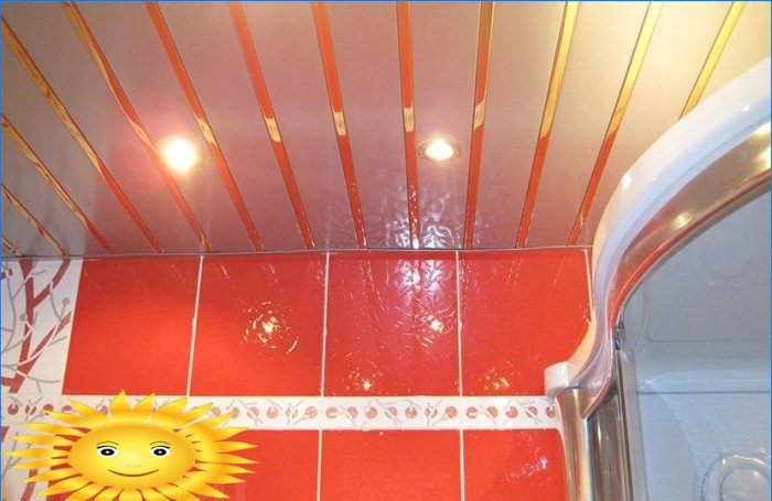 Plafond en rack à faire soi-même dans la salle de bain