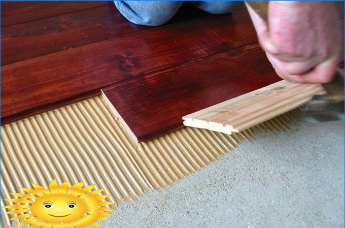 Pose de planches de parquet: technologie, conseils professionnels