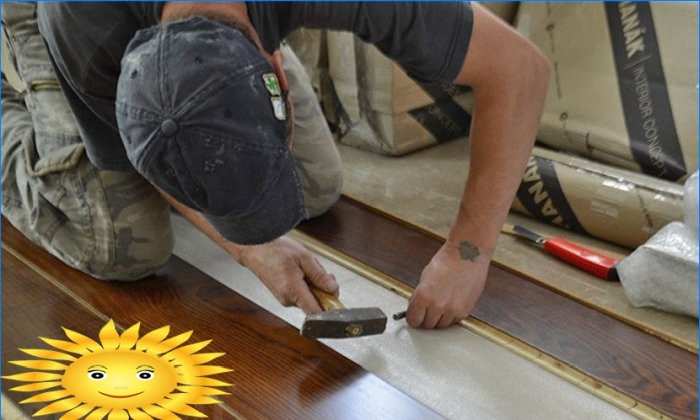 Pose de planches de parquet: technologie, conseils professionnels