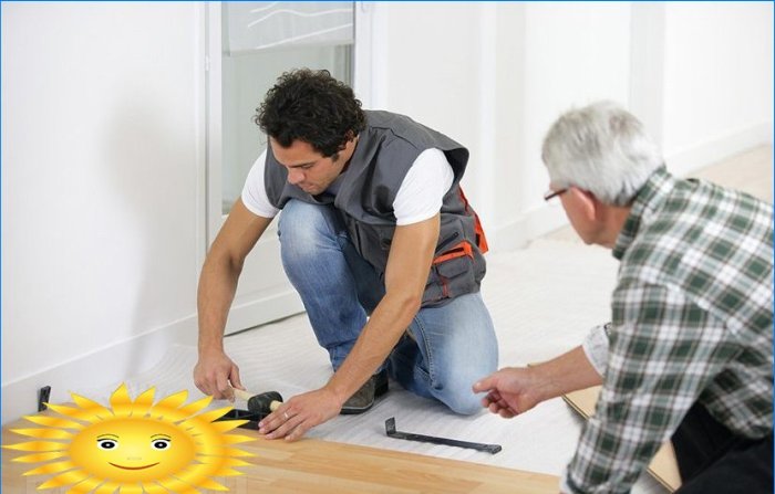 Pose de planches de parquet: technologie, conseils professionnels