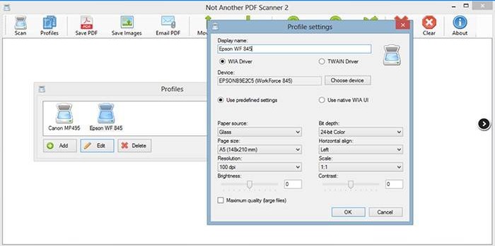 Fenêtre de programme pour le scanner NAPS2 avec prise en charge multilingue