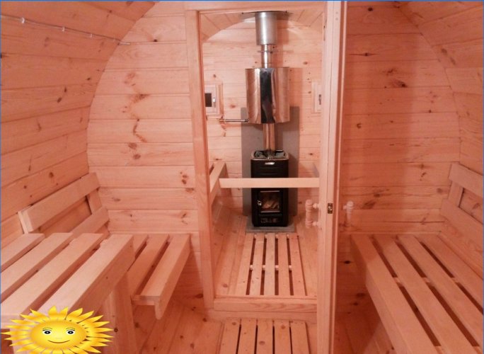 Saunas en tonneau: sélection de photos, conseils de construction, prix