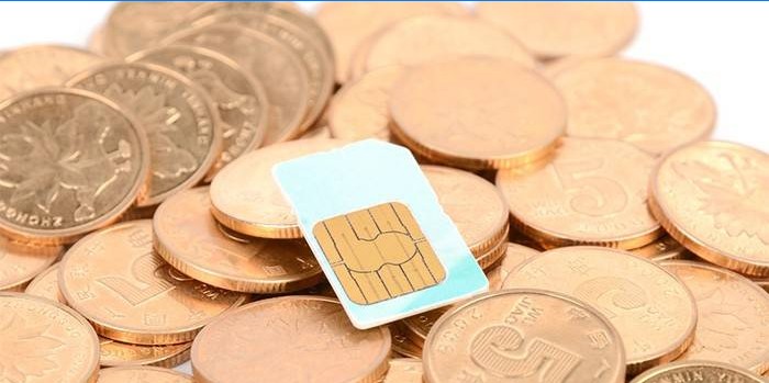 Carte SIM sur pièces