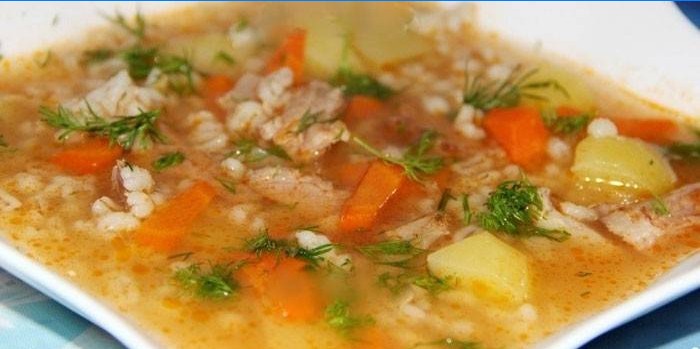 Soupe de poisson à l'orge