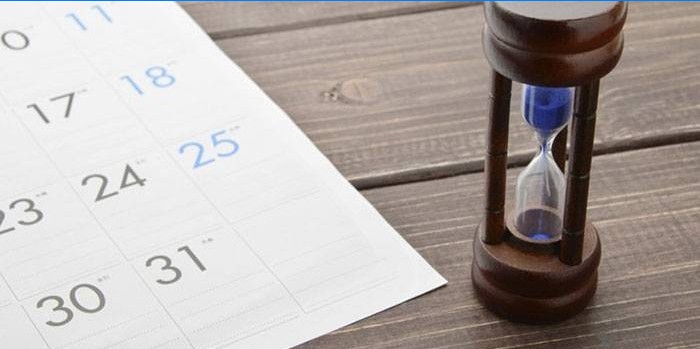 Calendrier et sablier