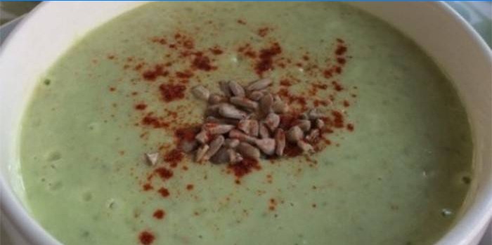 Purée de soupe de sarrasin vert aux graines de tournesol