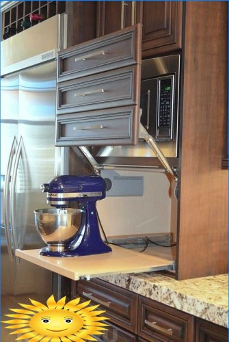 Placer de petits appareils électroménagers dans la cuisine