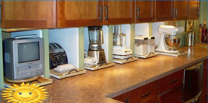 Placer de petits appareils électroménagers dans la cuisine