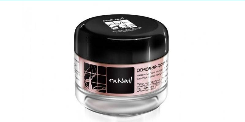 RuNail poudre rose