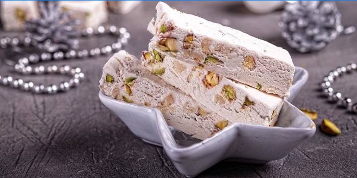 Nougat blanc aux pistaches