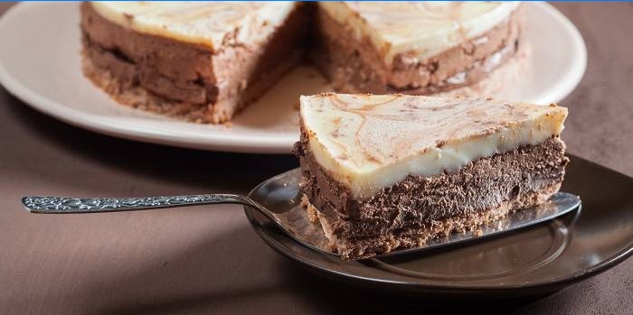 Nougat crémeux dans un gâteau