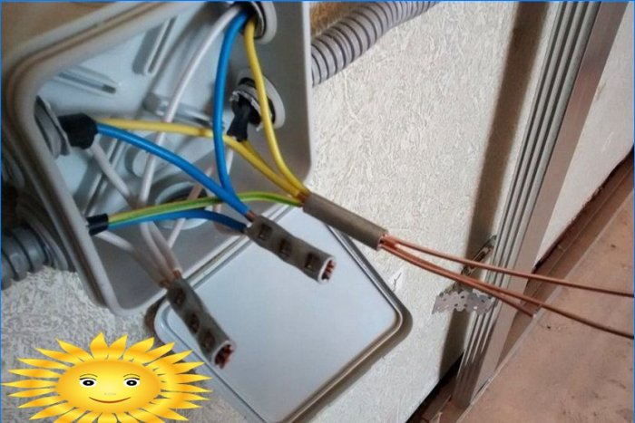 Connexion des fils avec manchons