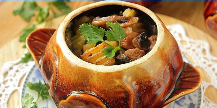 Boeuf en pot aux champignons