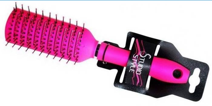Brosse à cheveux fluo