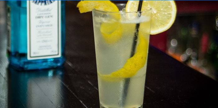 Cocktail de Gin et de jus de citron