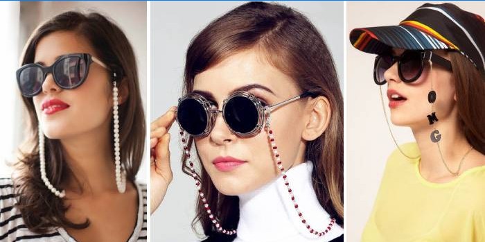 Options de chaînes de lunettes de soleil