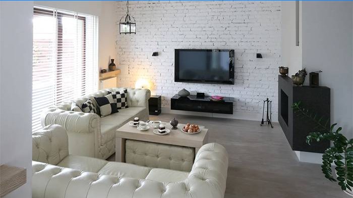Mur de briques blanches
