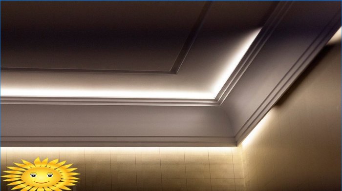 Plafonds en plaques de plâtre duplex avec éclairage intégré