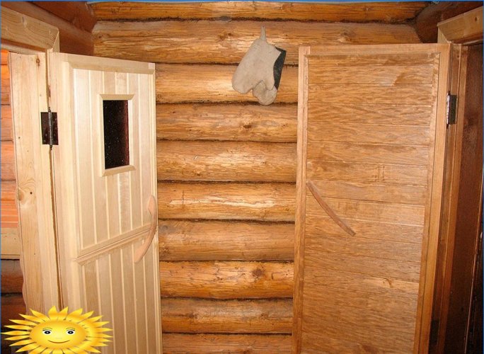 Portes pour bains, saunas, hammams: exigences, caractéristiques, équipements