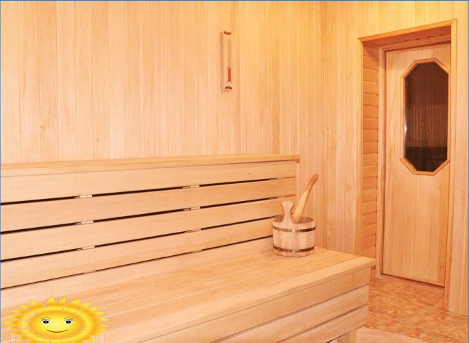 Portes pour bains, saunas, hammams: exigences, caractéristiques, équipements