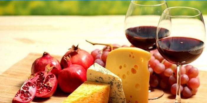 Vin rouge au fromage