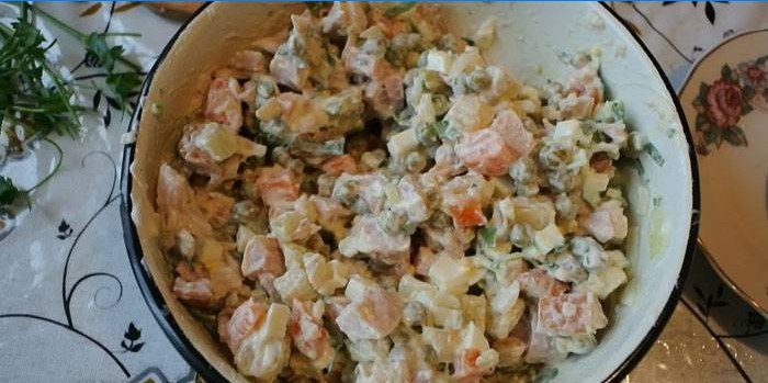 Salade de poulet fumé
