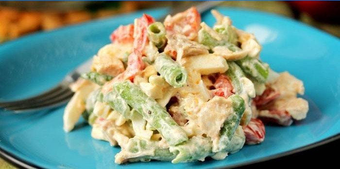 Salade de poulet et d'ail