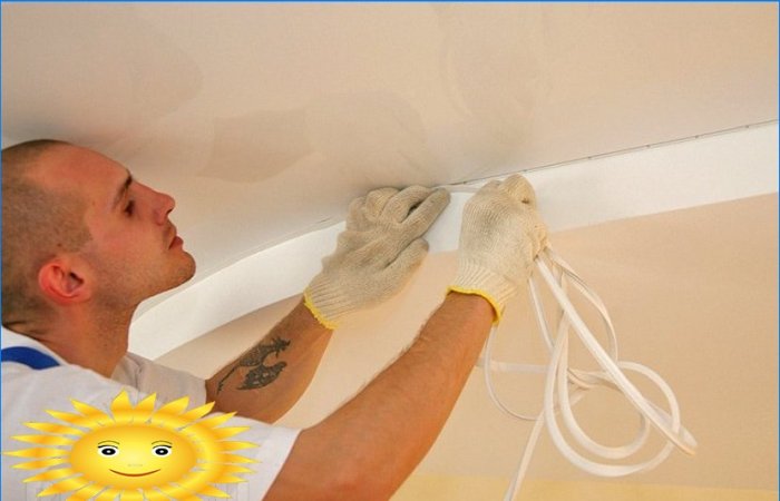 Socle de plafond pour plafond tendu ou insert PVC: choix de la technique d'installation