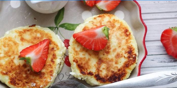 Gâteaux au fromage aux fraises