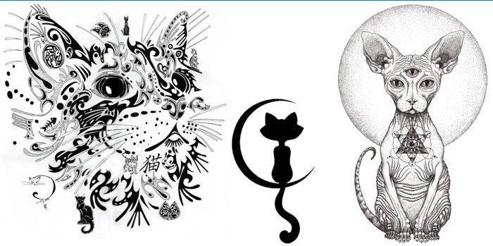 Options de tatouage de chat