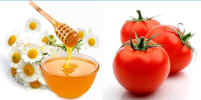 Miel et tomates