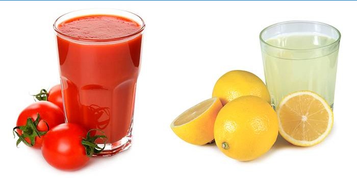 Jus de tomate et citron