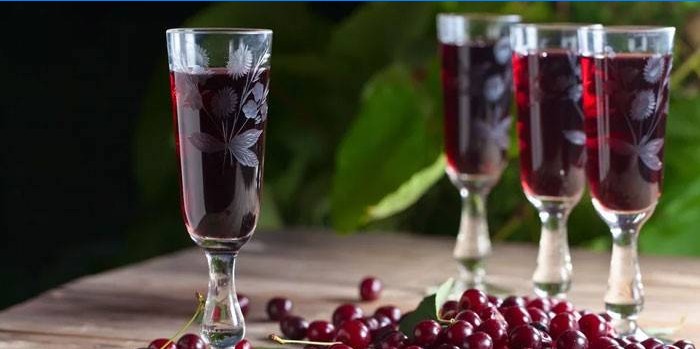 Verres à boisson cerise