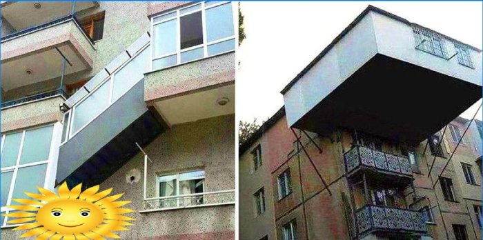 Agrandissement impudent du balcon ou voisins égoïstes: une sélection de photos