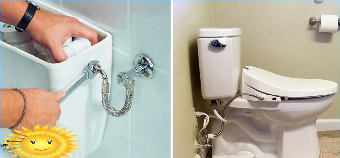 Alimentation en eau latérale et inférieure des toilettes