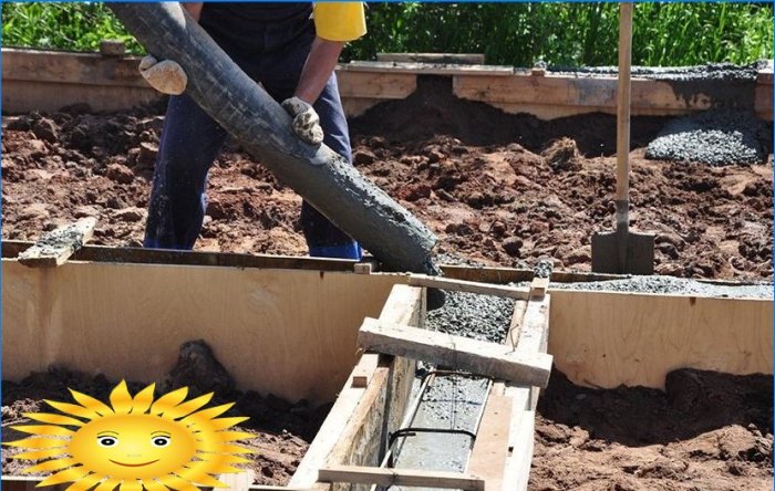 Couler la fondation à l'aide d'une pompe