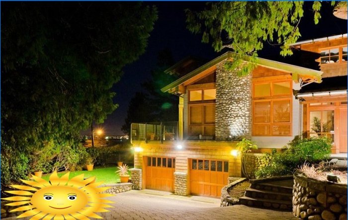 Éclairage au chalet d'été