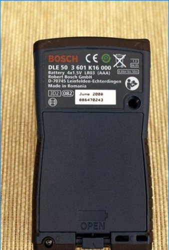 Télémètre laser Bosch DLE 50 Professional - face arrière