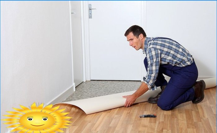 Pose de linoléum bricolage